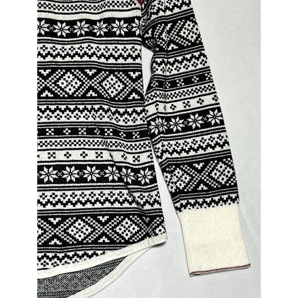 Eddie Bauer Nordic Ski Fair Isle Sweater Womens Small 1/4 Zip Mock Neck Pullover - Picture 6 of 15
